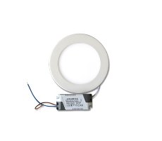 9W Кръгъл Бял LED Панел за Вграждане 3000К Топло Бяла Светлина