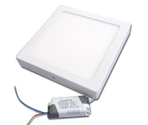 24W Квадратен LED Панел за Повърхностен Монтаж 3000К Топло Бяла Светлина - Затвори