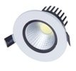 12W LED COB Луна със Сатенено Бял Корпус 3000К Топло Бяла Светлина