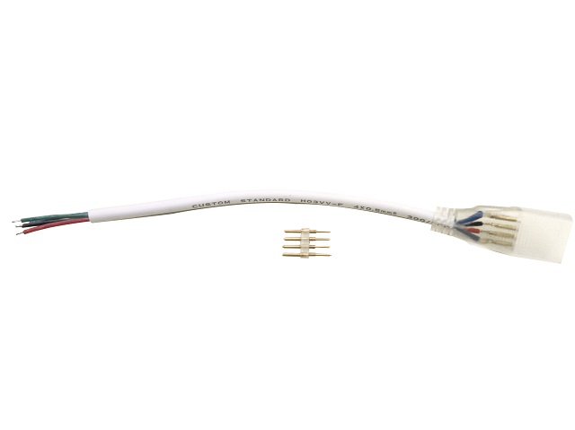 Конектор с кабел и букса за RGB LED Неон 12V Конектор с кабел и букса за RGB LED Неон 12V