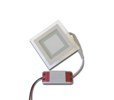 6W Квадратен LED Панел за Вграждане със Стъклена Периферия - 3000К Топло Бяла Светлина