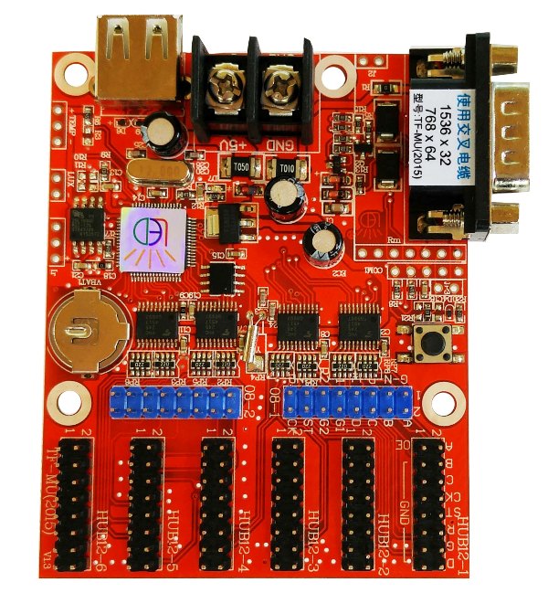 Контролер за Едноцветни LED Дисплей 512x96 - 6xHUB12 Контролер за Едноцветни LED Дисплей 512x96 - 6xHUB12