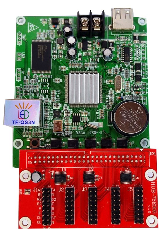 Асинхронен Контролер за RGB LED Дисплей 320x64 - 4xHUB75
