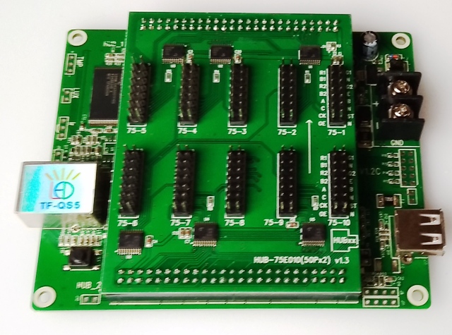 Асинхронен Контролер за RGB LED Дисплей 320x128 - 8xHUB75 Асинхронен Контролер за RGB LED Дисплей 320x128 - 8xHUB75