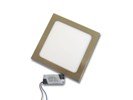 12W Квадратен Иноксов LED Панел за Вграждане 4500К Натурално Бяла Светлина