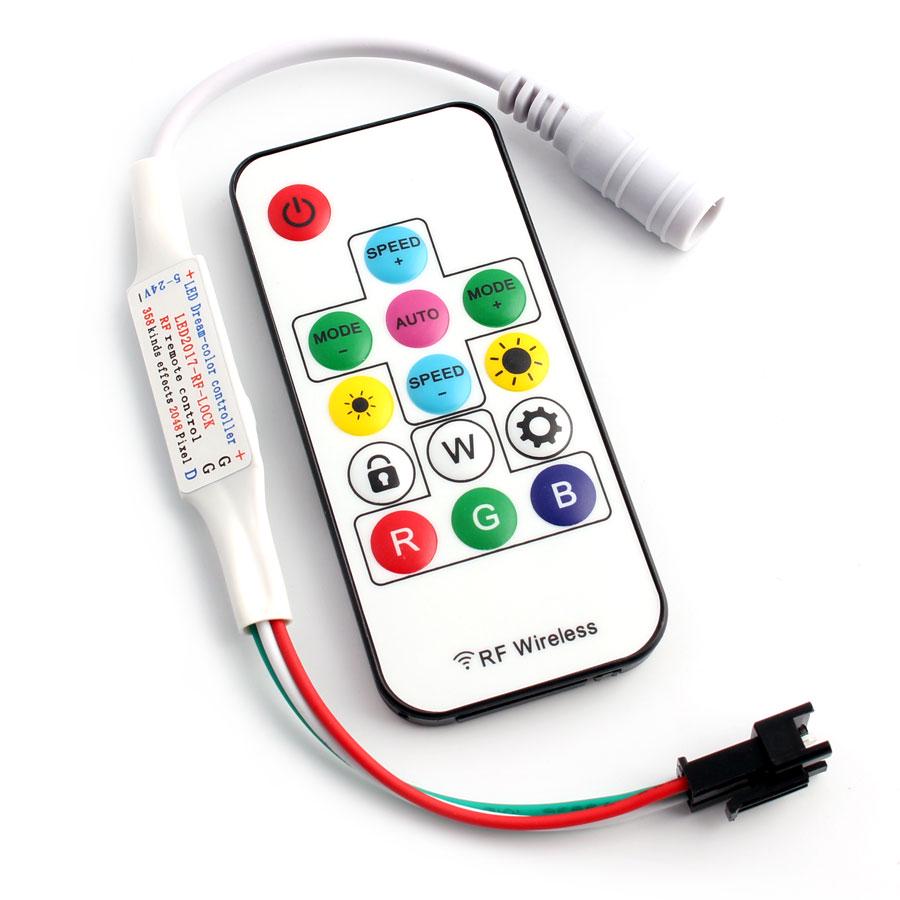 Контролер Symphony 5V-24V RGB LED Пиксели WS2811-14 бутона Контролер Symphony 5V-24V RGB LED Пиксели WS2811-14 бутона