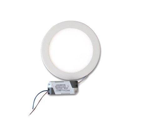 12W Кръгъл Бял LED Панел за Вграждане 4500К Неутрално Бяла Светлина - Затвори
