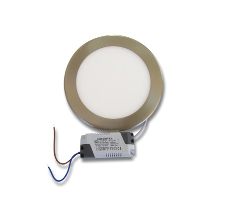 12W Кръгъл Иноксов LED Панел за Вграждане 4500К Натурално Бяла Светлина - Затвори