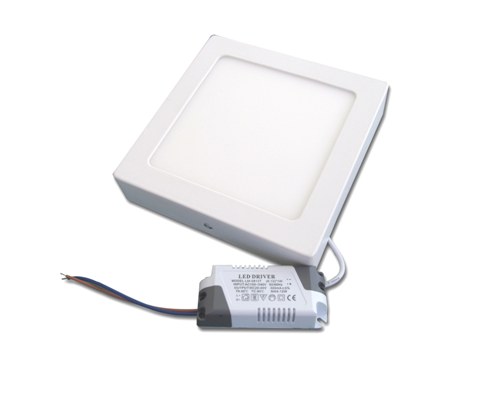 12W Квадратен LED Панел за Повърхностен Монтаж 3000К Топло Бяла Светлина - Затвори