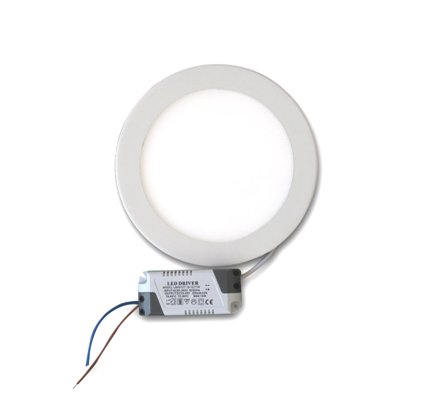 15W Кръгъл Бял LED Панел за Вграждане 6000К Студено Бяла Светлина - Затвори