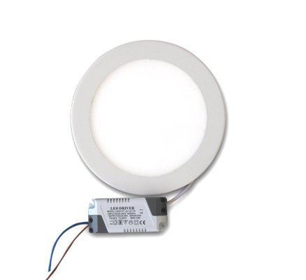 18W Кръгъл Бял LED Панел за Вграждане 4500К Натурално Бяла Светлина - Затвори
