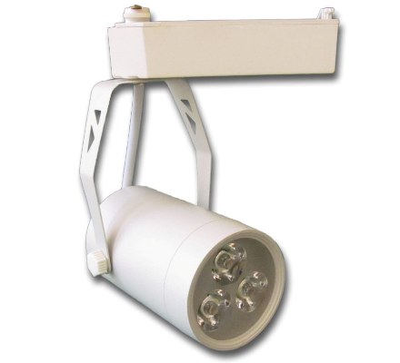 3W LED Релсов Прожектор - Бял 6000К Студено Бяла Светлина - Затвори