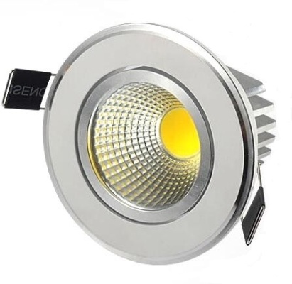 3W LED COB Луна с Метален Корпус 3000К Топло Бяла Светлина - Затвори