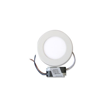 6W Кръгъл Бял LED Панел за Вграждане 3000К Топло Бяла Светлина - Затвори
