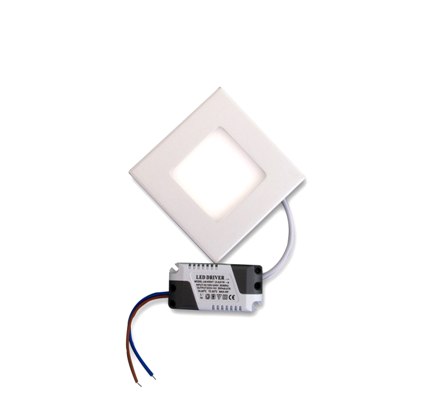 6W Квадратен Бял LED Панел за Вграждане 6000К Студено Бяла Светлина - Затвори