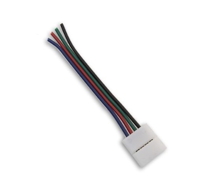 Едностранен Конектор с кабел за RGB LED Лента Тип SMD5050 - Затвори
