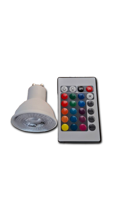 3W RGB LED Луничка GU10 220V с Дистанционно Управление